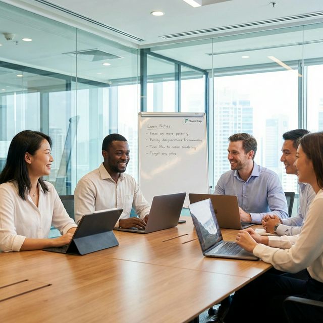 International career language skills - professional in meeting with diverse colleagues